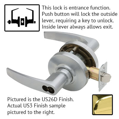 Schlage AL Series Jupiter Lever Grade 2 Lock Accepts Schlage LFIC Less Core US Finishes