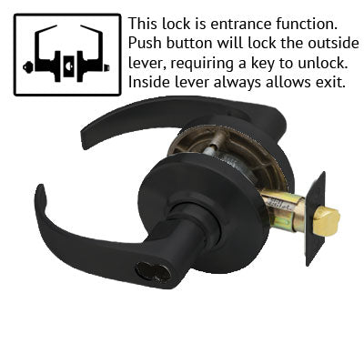 Schlage AL Series Neptune Lever Grade 2 Lock Accepts Best SFIC Less Core US Finishes