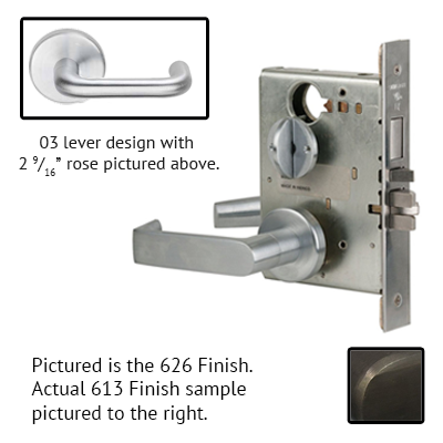 Schlage L9080P 03B 613 Oil Rubbed Bronze Finish Storeroom Lever Mortise Lock With Cylinder