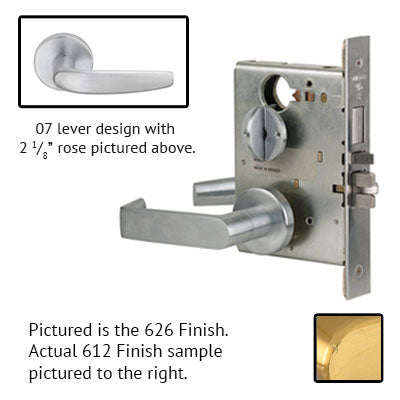 Schlage L9080P 07A 612 Brushed Bronze Finish Storeroom Lever Mortise Lock With Cylinder