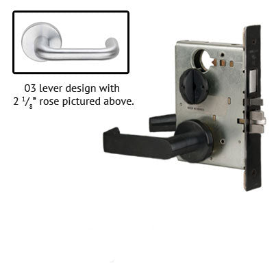 Schlage L9070P 03A 622 Black Finish Classroom Lever Mortise Lock With Cylinder