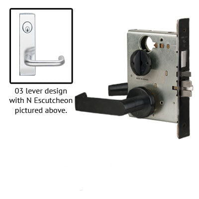 Schlage L9453J 03N Wide Plate Trim Lever Mortise Lock Accepts Schlage LFIC Less Core