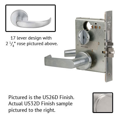 Schlage L9473J 01A Dormitory/Bedroom Mortise Lock with Deadbolt, Accepts  large Format IC Core (LFIC)