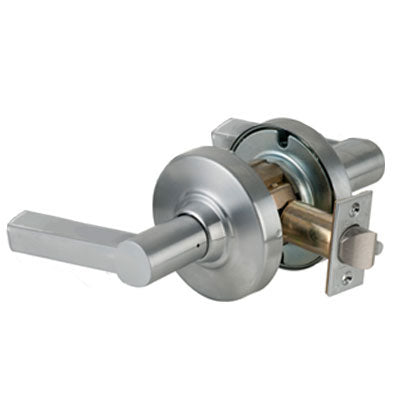 Schlage ND10S LAT 626 Brushed Chrome Finish - Heavy Duty Passage Lever Lock with Cylinder