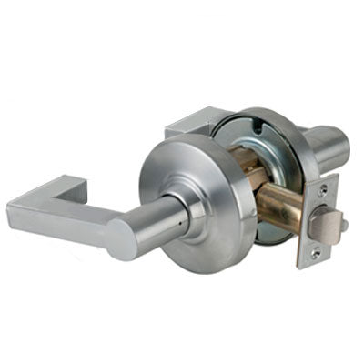 Schlage ND10S LON 626 Brushed Chrome Finish - Heavy Duty Passage Lever Lock with Cylinder