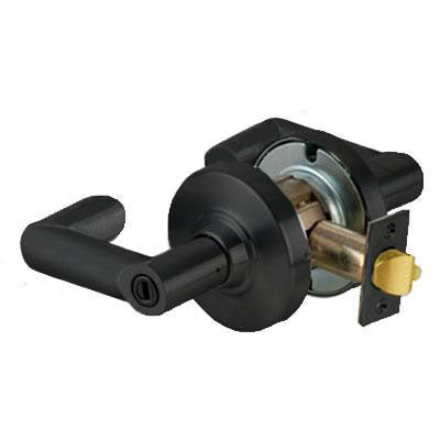 Schlage ND40S BWK 622 Black Finish - Heavy Duty Privacy Lever Lock with Cylinder