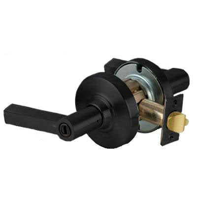 Schlage ND40S LAT 622 Black Finish - Heavy Duty Privacy Lever Lock with Cylinder