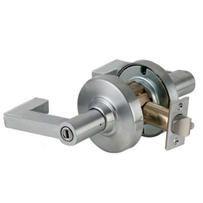Schlage ND40S LON 626 Brushed Chrome Finish - Heavy Duty Privacy Lever Lock with Cylinder