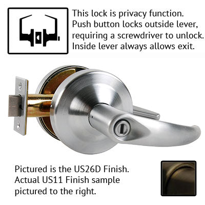 Schlage AL Series Omega Lever Grade 2 Lock With Cylinder US Finishes