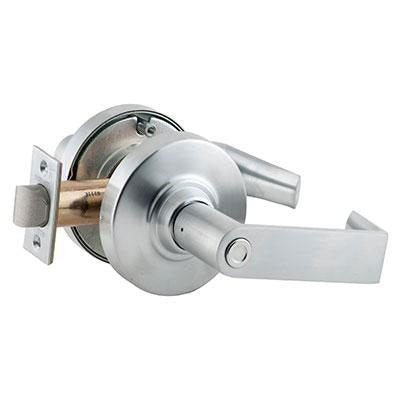 Schlage ND40S RHO 626AM Antimicrobial Privacy Function ND Series Rhodes Lever Grade 1 Lock Brushed Chrome Finish