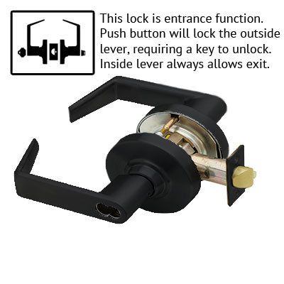 Schlage ND Series Rhodes Lever Lock Accepts Best SFIC Less Core US Finishes