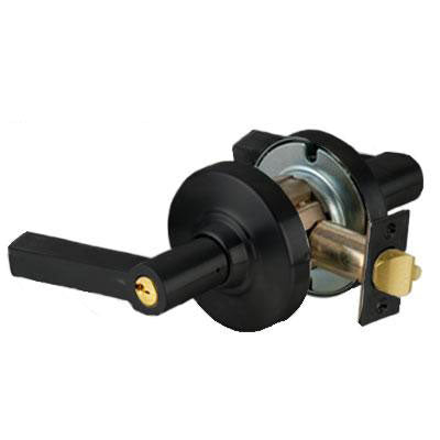 Schlage ND53PD LAT 622 Black Finish - Heavy Duty Entrance Lever Lock with Cylinder