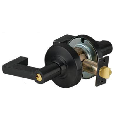 Schlage ND53PD LON 622 Black Finish - Heavy Duty Entrance Lever Lock with Cylinder