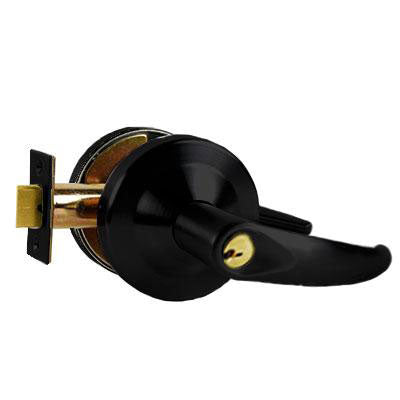 Schlage ND53PD OME 622 Black Finish - Heavy Duty Entrance Lever Lock with Cylinder