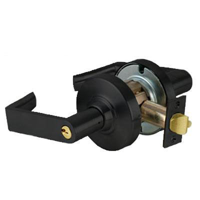 Schlage ND53PD RHO 622 Black Finish - Heavy Duty Entrance Lever Lock with Cylinder