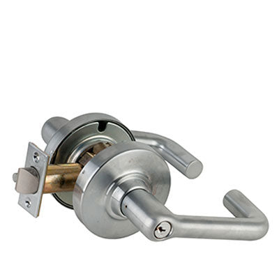 Schlage ND53PD TLR 626 Brushed Chrome Finish - Heavy Duty Entrance Lever Lock with Cylinder