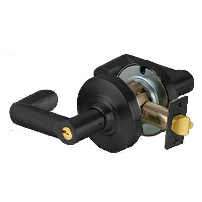 Schlage ND80PD BWK 622 Black Finish - Heavy Duty Storage Lever Lock with Cylinder