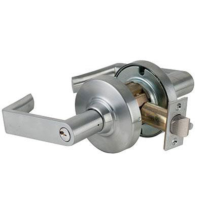 Schlage ND80PD RHO 626AM Antimicrobial Storeroom Function ND Series Rhodes Lever Grade 1 Lock With Cylinder Brushed Chrome Finish