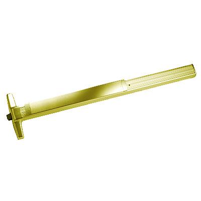 Von Duprin AX-PA33A-EO F 3 US3 Polished Brass Finish Three Foot Fire Rated Accessible Rated Panic Bar Exit Only With Pushpad Armor