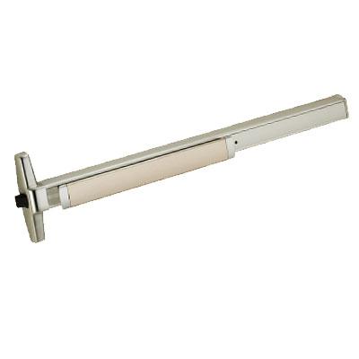 Von Duprin AX-PA35A-EO F 4 US15 Brushed Nickel Finish Four Foot Fire Rated Accessible Rated Panic Bar Exit Only With Pushpad Armor
