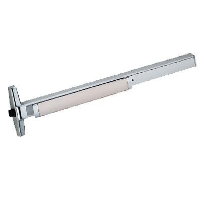 Von Duprin AX-PA35A-EO F 4 US26 Polished Chrome Finish Four Foot Fire Rated Accessible Rated Panic Bar Exit Only With Pushpad Armor