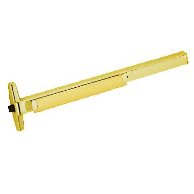 Von Duprin AX-PA35A-EO 4 US3 Polished Brass Finish Four Foot Accessible Rated Panic Bar Exit Only With Pushpad Armor