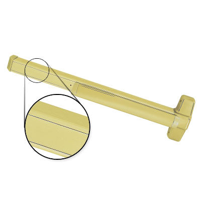 Von Duprin QEL98EO F 4 US4 Brushed Brass Finish Four Foot Fire Rated Quiet Electric Latch Retraction Panic Bar Exit Only