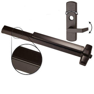 Von Duprin QEL98L 3 US10B Oil Rubbed Bronze Finish Three Foot Quiet Electric Latch Retraction Panic Bar With Lever Trim