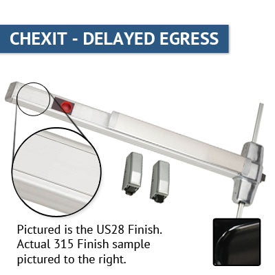 Von Duprin CXA 9827EO Chexit Delayed Egress Vertical Rod Panic Bar Exit Only