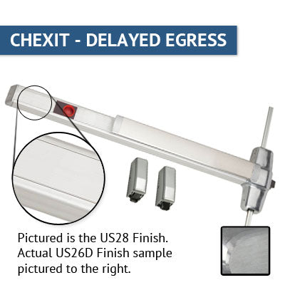 Chexit Device Von Duprin CXA 9827EO Chexit Delayed Egress Vertical Rod Panic Bar Exi