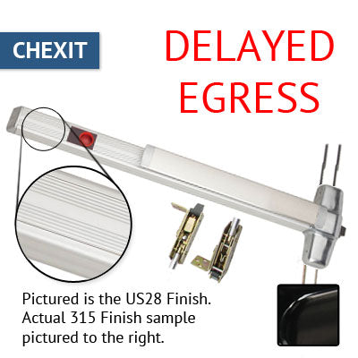 Von Duprin CXA 9947EO Chexit Concealed Vertical Rod Panic Bar Delayed Egress Exit Only